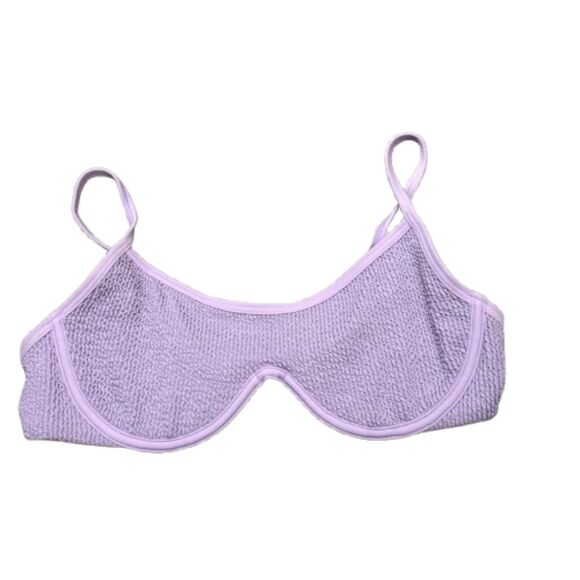 NWT Abercrombie & Fitch Continuous Underwire Bikini Top Lavender Size Medium - Picture 1 of 4